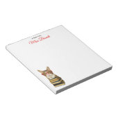 Anpassbare Lehrer-Notepad - Marty the Cat Notizblock (angewinkelt)
