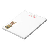 Anpassbare Lehrer-Notepad - Marty the Cat Notizblock (Rotiert)