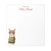 Anpassbare Lehrer-Notepad - Marty the Cat Notizblock (Vorderseite)