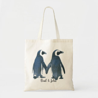 Anpassbare LGBTQ-Gay-Pinguine in Liebe Tragetasche