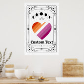 Anpassbare LGBTQ Pride Tarot Lesben Schwule Regenb Poster (Küche)
