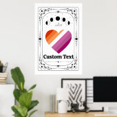 Anpassbare LGBTQ Pride Tarot Lesben Schwule Regenb Poster (Heimbüro)