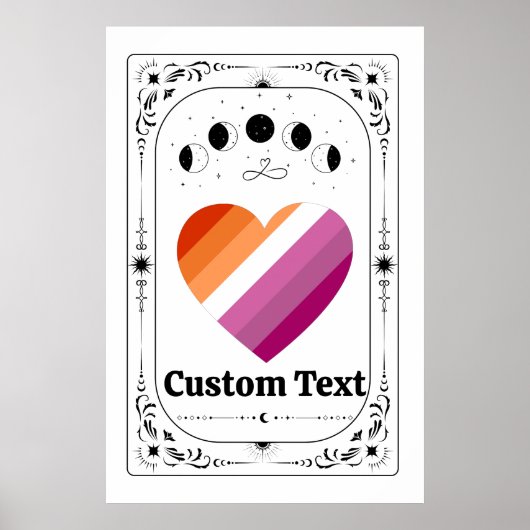 Anpassbare LGBTQ Pride Tarot Lesben Schwule Regenb Poster (Vorne)