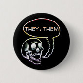 Anpassbare LGBTQIA+-Regenbogenpuppe Button (Vorderseite)