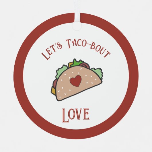 Anpassbare Liebe Ornament Aus Metall (Vorderseite)