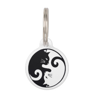 Anpassbare Liebeskatzen Ying Yang Haustiermarke