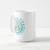 Anpassbare Liebesvögel Mistletoe Kisses Kaffeetasse (Vorderseite Links)