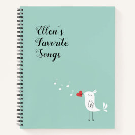Anpassbare Lieblings-Songs-Journal Notizblock