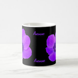 Anpassbare Lila Anemone-Blume-Tasse Kaffeetasse