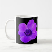 Anpassbare Lila Anemone-Blume-Tasse Kaffeetasse (Links)