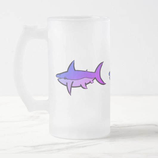 Anpassbare Lila Haie Mattglas Bierglas (Links)