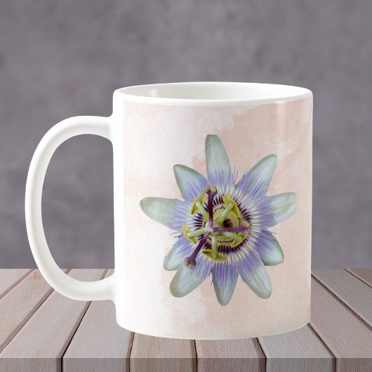 Anpassbare Lila Passionsblume Kaffeetasse