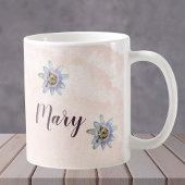 Anpassbare Lila Passionsblume Kaffeetasse