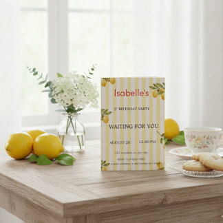 Anpassbare Limonaden-Einladung zum 3. Geburtstag - Einladung