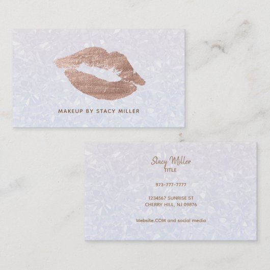 Anpassbare Lipstick-Visitenkarten Visitenkarte (Vorne/Hinten)