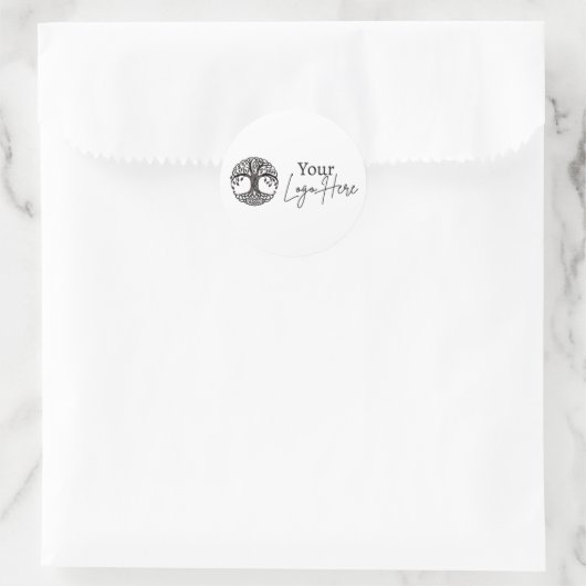 Anpassbare Logo-Aufkleber Runder Aufkleber (Tasche)