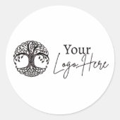 Anpassbare Logo-Aufkleber Runder Aufkleber (Vorderseite)