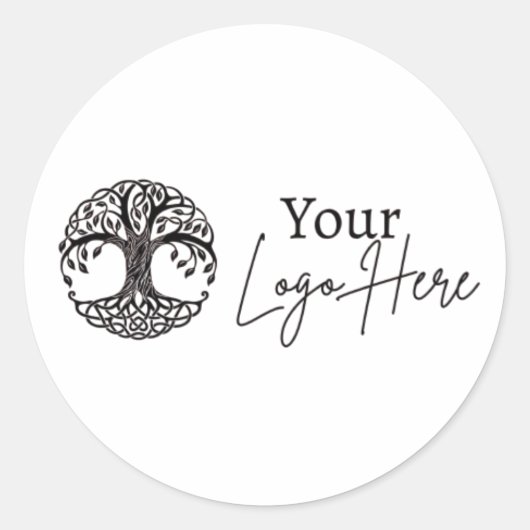 Anpassbare Logo-Aufkleber Runder Aufkleber (Vorderseite)