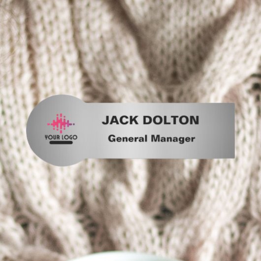 Anpassbare Logo-Namensmarke für Firmenmitarbeiter Namensschild