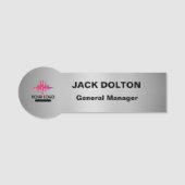 Anpassbare Logo-Namensmarke für Firmenmitarbeiter Namensschild (Vorderseite)