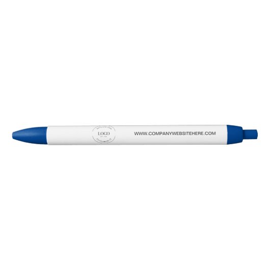 Anpassbare Logo-Website einfaches Geschäft Blau Kugelschreiber (Vorderseite)