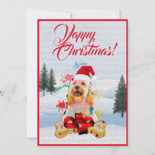 Anpassbare lustige Cockapoo Dog Yappy Xmas Card Ankündigung