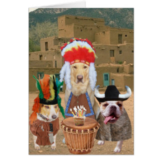 Anpassbare lustige Hunde Native American Theme