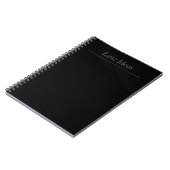 Anpassbare Lyric Ideas Black Notebook Notizblock (Linke Seite)