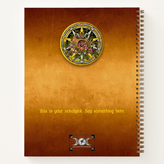 Anpassbare Mabon Herbst-Equinox-Notebook Notizblock (Rückseite)