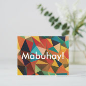 Anpassbare Mabuhay auf Fiesta Postkarte (Stehend Vorderseite)