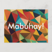 Anpassbare Mabuhay auf Fiesta Postkarte (Vorderseite)