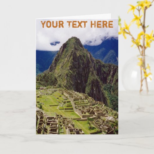 Anpassbare Machu Picchu, Peru Karte (Gelbe Blume)