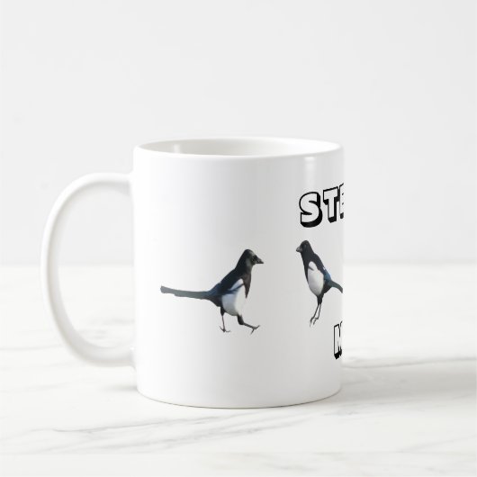 Anpassbare Magpie-Tasse Kaffeetasse (Links)