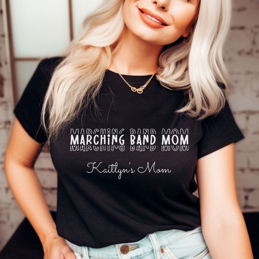 Anpassbare Mama der Marching-Band T-Shirt