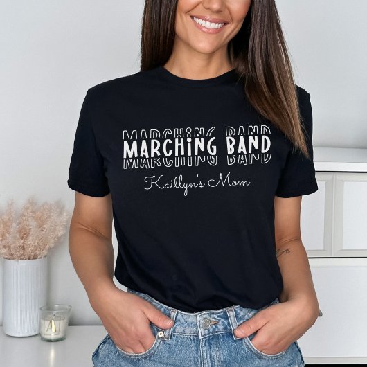 Anpassbare Mama der Marching-Band T-Shirt