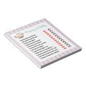 Anpassbare Mama- oder Daddy Baby-Duschkabine Notizblock (angewinkelt)