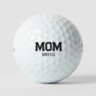 Anpassbare 'Mama' römische Zahlen Geschenk Golfball