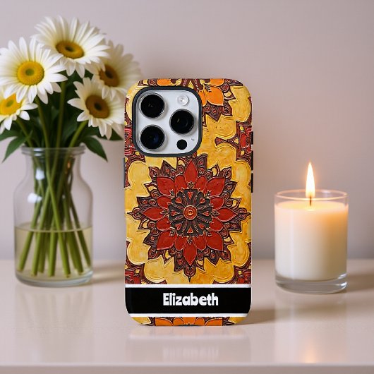 Anpassbare Mandala Bloom Telefonabdeckung Case-Mate iPhone Hülle