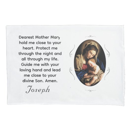 Anpassbare Maria & Christus Kind Kissenbezug (Vorderseite)