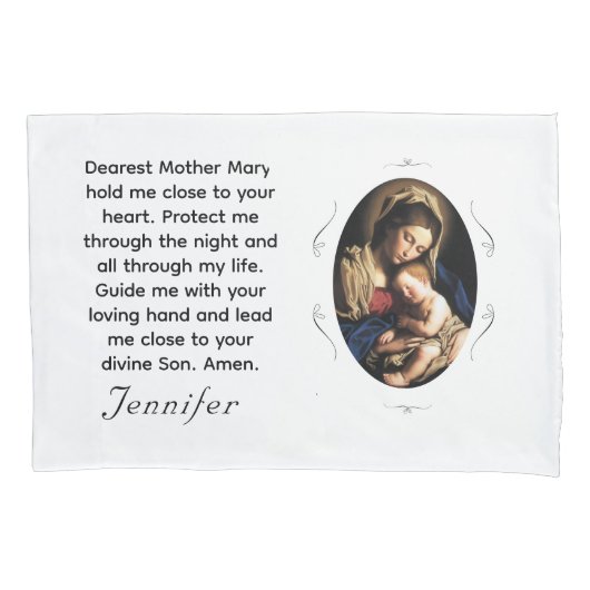 Anpassbare Maria & Christus Kind Kissenbezug (Vorderseite)