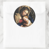 Anpassbare Maria Mutter Gottes Runder Aufkleber (Tasche)