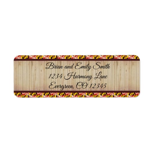 Anpassbare Maryland-Flaggen-Rücksendeadressen-Aufk (Vorne)