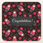 Anpassbare Matreshka Rechteckiger Pappuntersetzer (Vorderseite)