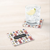 Anpassbare Matreshka Rechteckiger Pappuntersetzer (Vor Ort)