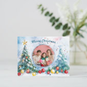 🎄 Anpassbare Mattierte Freude Feiertagspostkarte (Stehend Vorderseite)