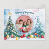 🎄 Anpassbare Mattierte Freude Feiertagspostkarte (Vorderseite)