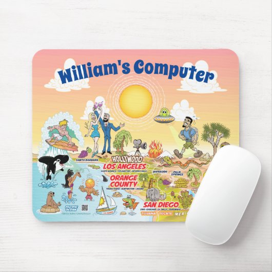 Anpassbare Maus-Pad für kalifornische Cartoon Mousepad (Mit Mouse)