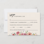 Anpassbare Mauve-Antwort-Karte RSVP Karte (Vorderseite)