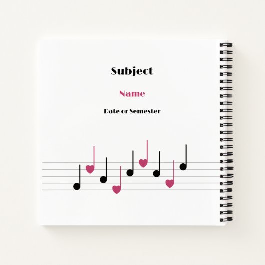 Anpassbare Melodie der Liebe (Fusion) Notizblock (Rückseite)