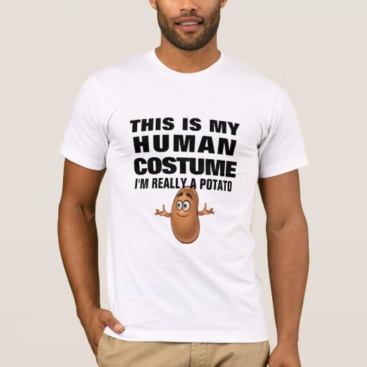 Anpassbare menschliche Kostüme Halloween-Potato-Sp T-Shirt (Vorderseite)